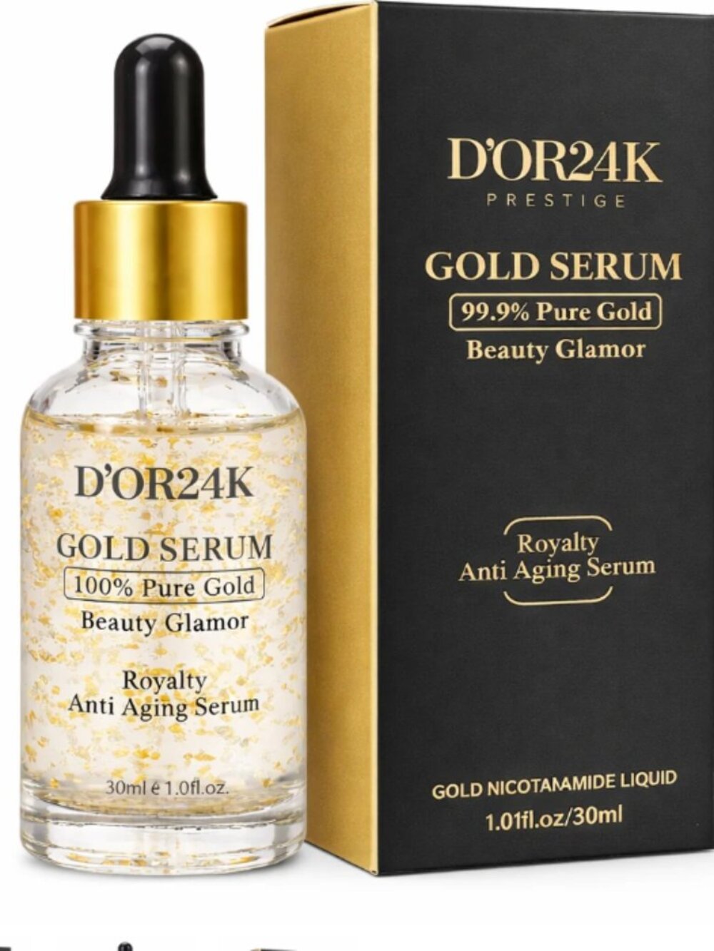 D’OR24K Prestige 99.9% Pure Gold Serum – Anti-Aging & Radiance (30ml / 1.01) NIB